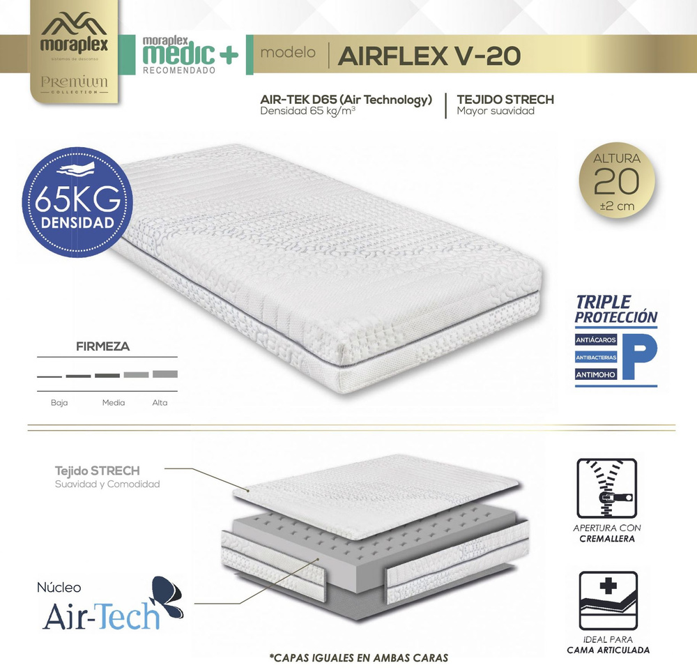 Colchón para camas articuladas Moraplex Airflexy 