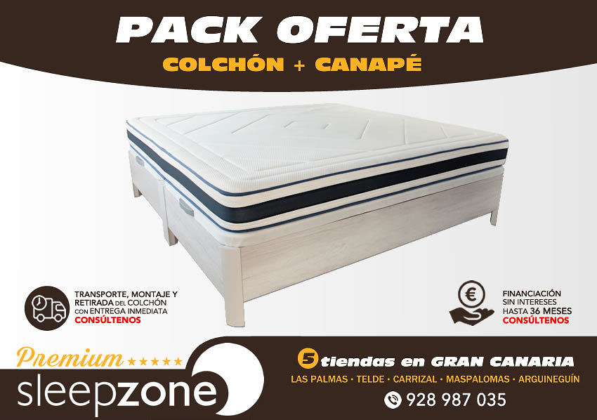 Pack Colchón Confort Basic y Canapé Abatible Ecobox  Tienda online de  colchones, sofás y complementos para el descanso en Canarias